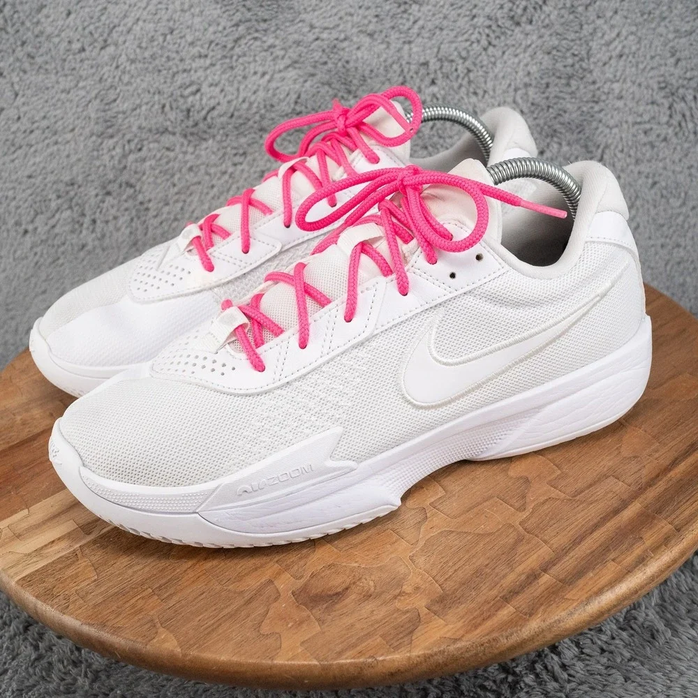 Nike Air Zoom Sneakers Mens Size 9 White Tennis Basketball Shoes FV1298-100 Low